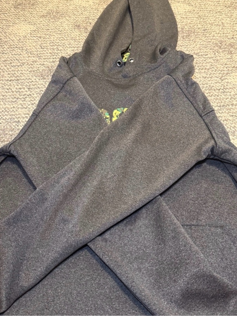 Hooey Gray Hooded Sweatshirt with Camo Lining